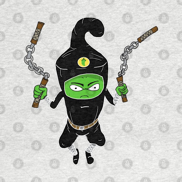 Nightshade Jalapeño Pepper Vegetable Ninja Clan by JonnyVsTees